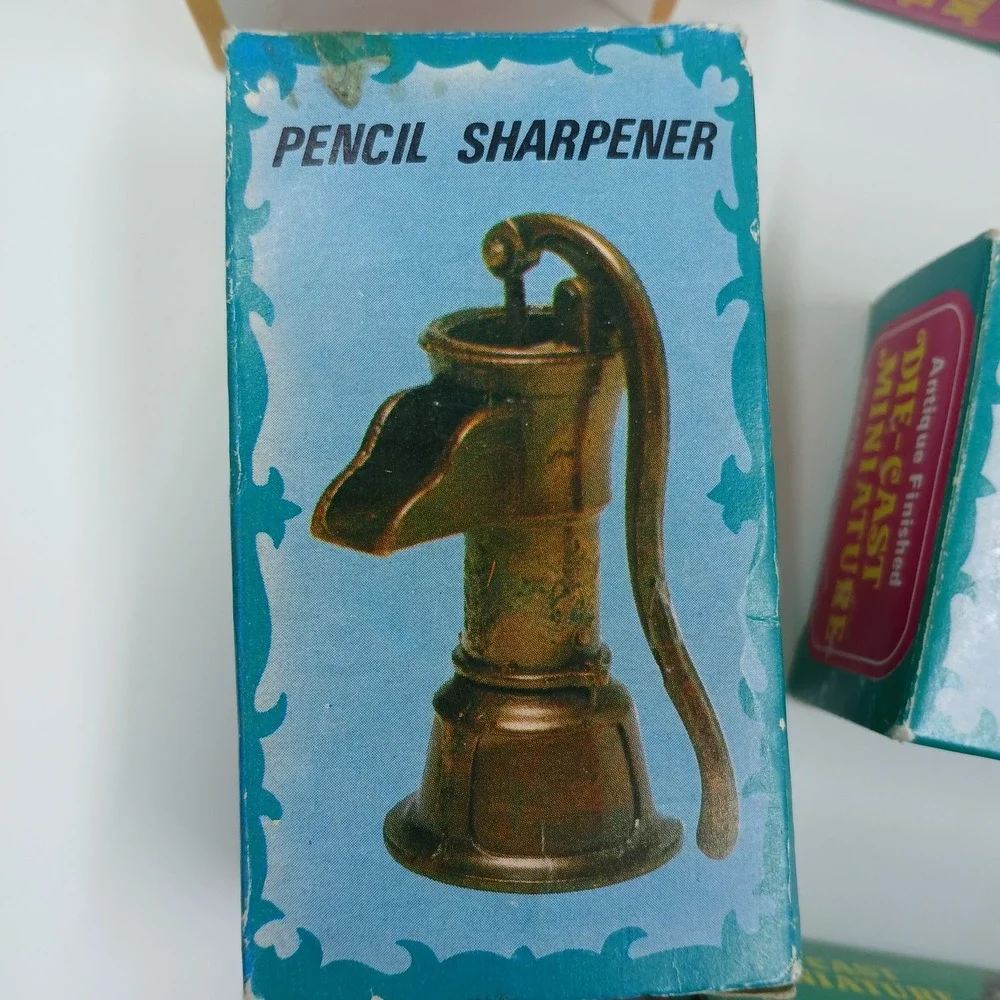 Die-Cast Mini Pencil Sharpeners LOT Set of 6 Vintage Made In Hong Kong‎